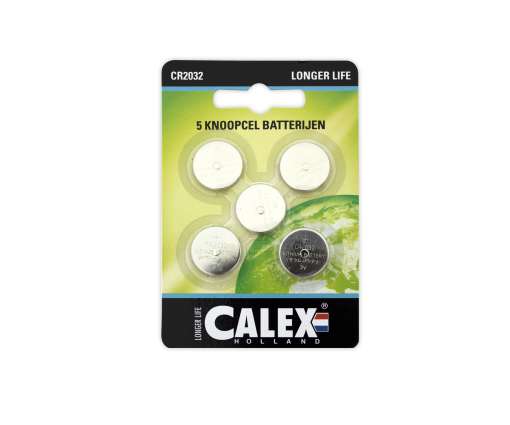 Calex batterijen Knoopcel Lithium CR2032 3V, kaart