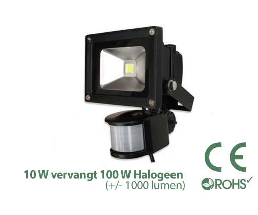 Led Bouwlamp met bewegingssensor 10 watt