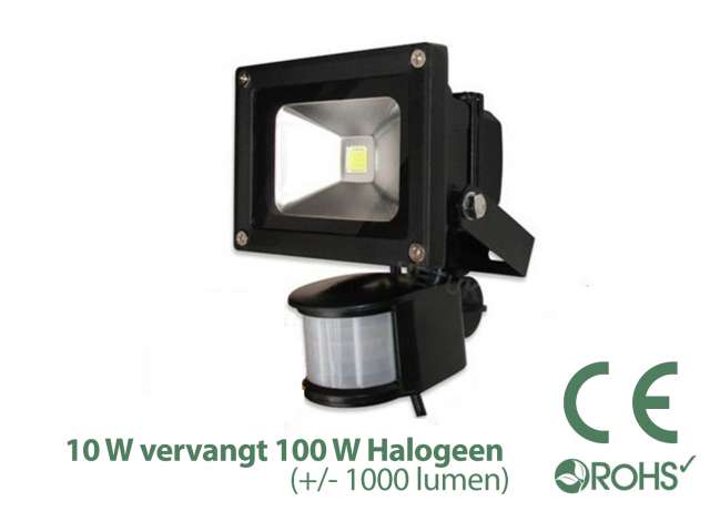 Led Bouwlamp bewegingssensor 10 watt Light by leds