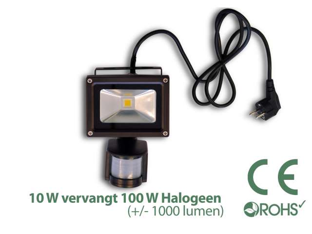 Led Bouwlamp bewegingssensor 10 watt Light by leds