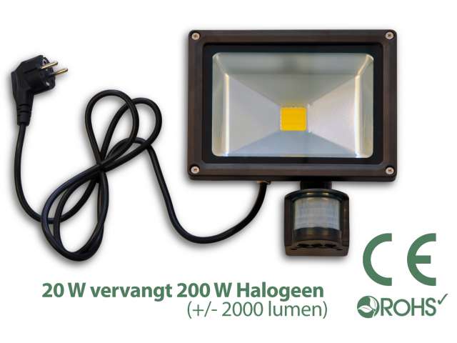 Led Bouwlamp met bewegingssensor 20 Light leds