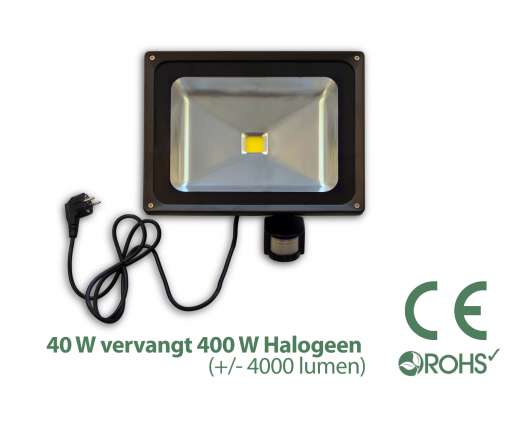 Led Bouwlamp met bewegingssensor 40 watt